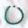 Pulsera plata Malaquita y Cuarzo chamánico