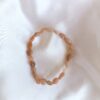 Pulsera irregular Piedra luna melocotón