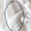 Cadena Cuero negro Plata