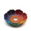 Porta Incienso Flor de Loto de Esteatita - Colores de los chakras