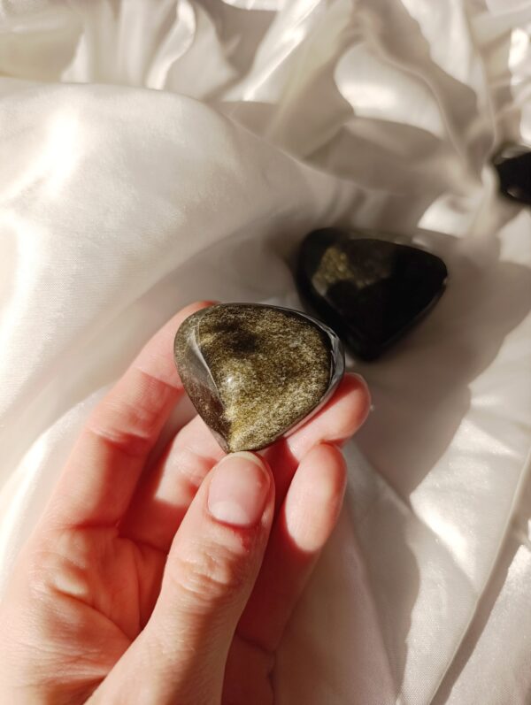 Corazón Obsidiana dorada | Protección - Imagen 7