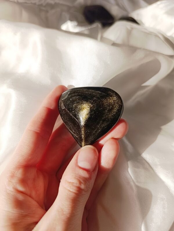 Corazón Obsidiana dorada | Protección - Imagen 6