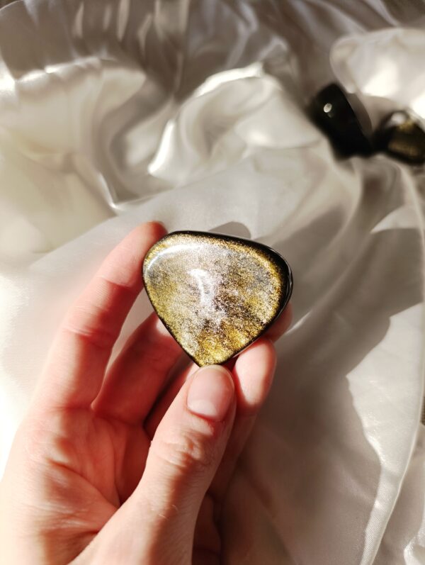Corazón Obsidiana dorada | Protección - Imagen 4