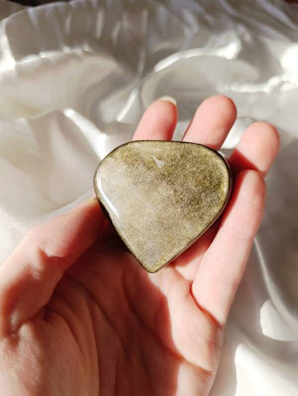 Corazón Obsidiana dorada | Protección - Imagen 2