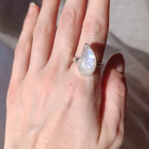 Anillo Plata Piedra luna "ENIGMA" | Feminidad