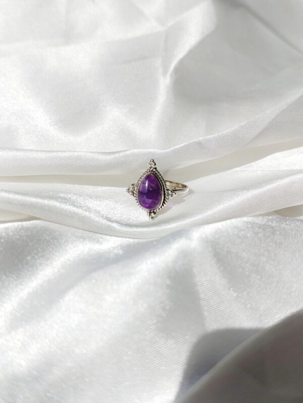 Anillo Plata Amatista "PÉTALO" | Transformación
