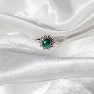 Anillo plata Malaquita "AKEMI" | Transformación
