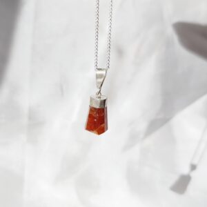 Colgante plata Granate Hessonita | Regeneración