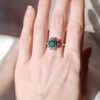 Anillo Plata Esmeralda corindón "AKEMI" | Meditación - Imagen 2