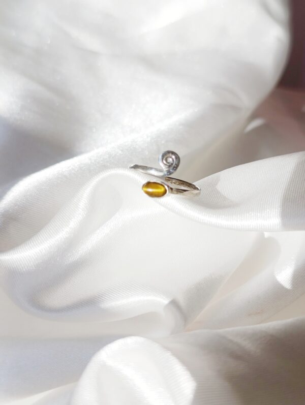 Anillo plata Ojo de tigre "MAIA" | Protección