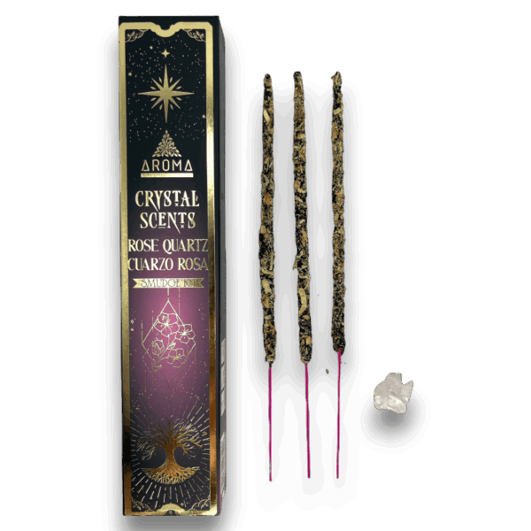 Incienso Cuarzo Rosa AROMA Smudge Kit Incienso Crystal