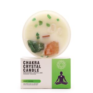 Vela de Cristal de Chakra - Chakra del Corazón