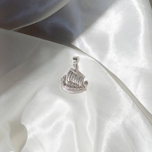 Colgante plata Barco Vikingo - Imagen 4
