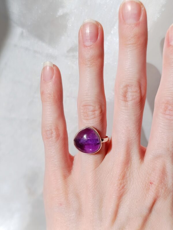 Anillo Plata Amatista "Pera" | Protección - Imagen 2