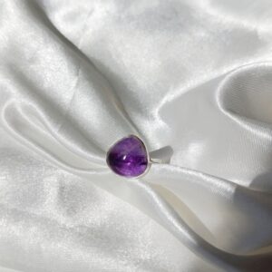 Anillo Plata Amatista "Pera" | Protección