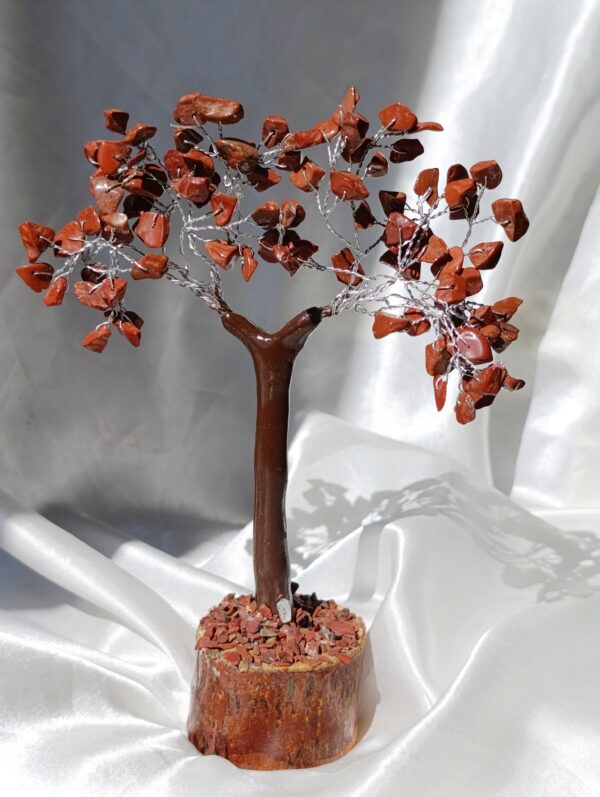 Árbol Bonsai Cristales chip Jaspe rojo | Seguridad