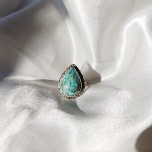 Anillo plata Crisocola "LÁGRIMA JUNO" | Meditación
