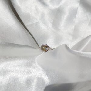 Anillo Plata Labradorita "PEONIA" | Transformación