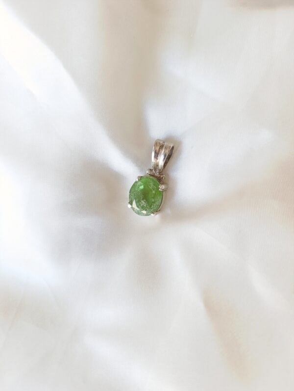 Colgante plata Peridoto-Olivino | Confianza