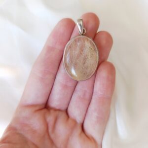 Colgante plata Cuarzo rutilo | Crecimiento espiritual