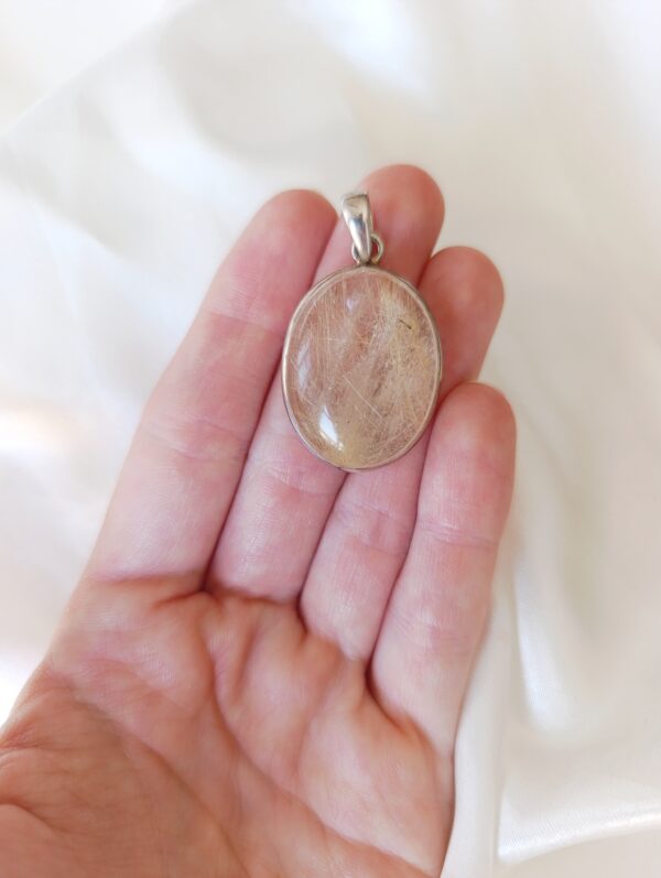 Colgante plata Cuarzo rutilo | Crecimiento espiritual
