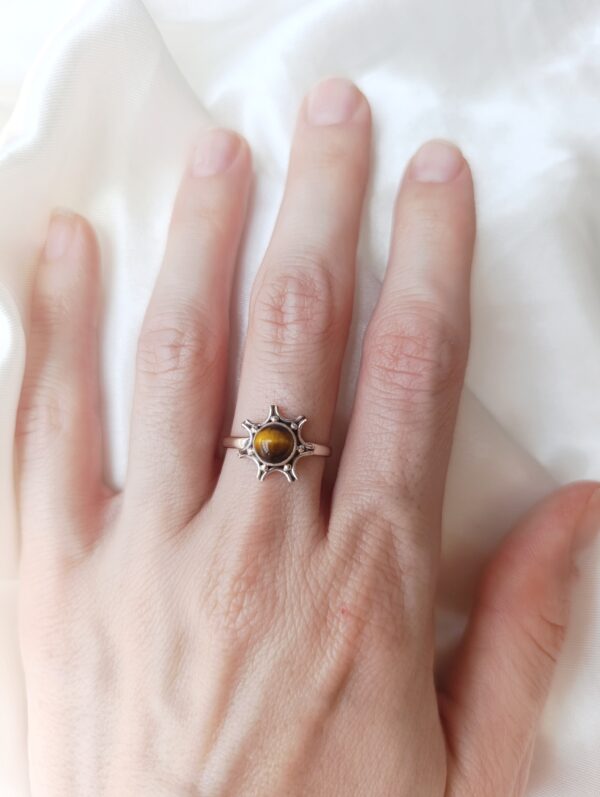 Anillo plata Ojo de tigre "SOL" | Éxito - Imagen 3