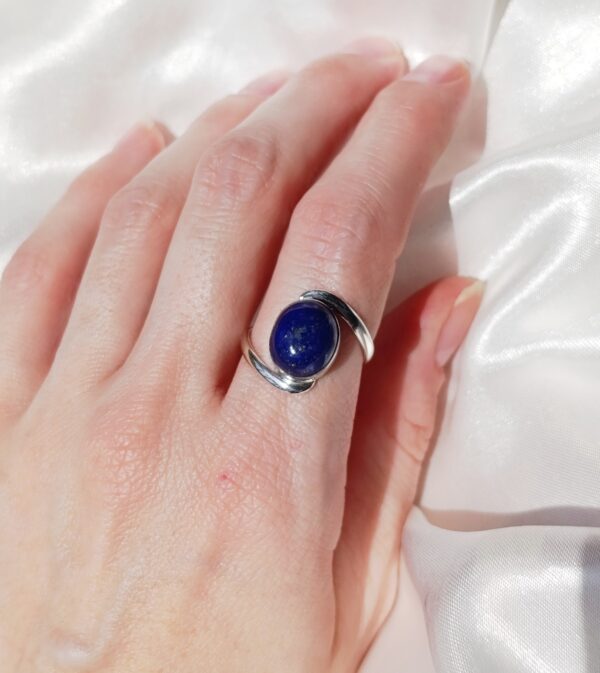 Anillo plata Lapislázuli "ELISSA" | Autoconocimiento - Imagen 2
