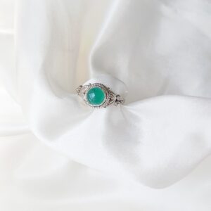 Anillo plata Aventurina "SOFRONIA" | Prosperidad