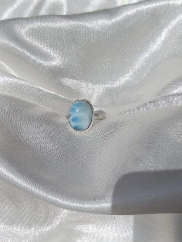 Anillo plata Larimar | Paz