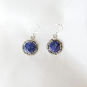 Pendientes plata Zafiro "RHEA" | Sabiduría