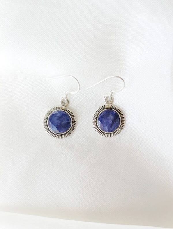Pendientes plata Zafiro "RHEA" | Sabiduría
