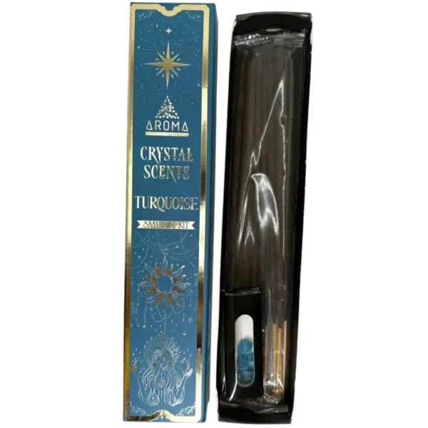 Incienso Turquesa AROMA Smudge Kit Incienso Crystal - Imagen 2