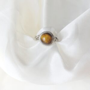 Anillo Plata Ojo de tigre "IRIDESSA" | Prosperidad