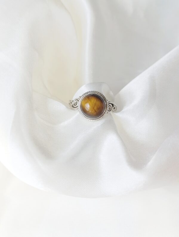 Anillo Plata Ojo de tigre "IRIDESSA" | Prosperidad