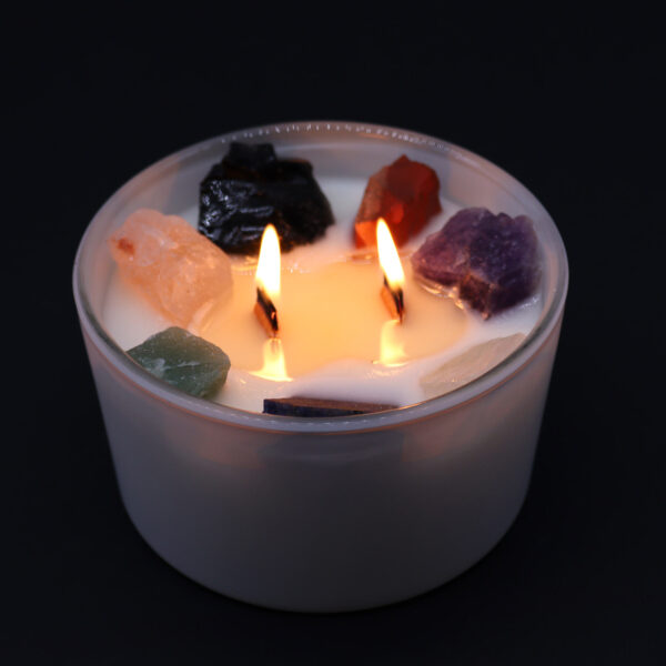 Velas Grandes de Cristal de Chakra - Siete Chakras - Imagen 2