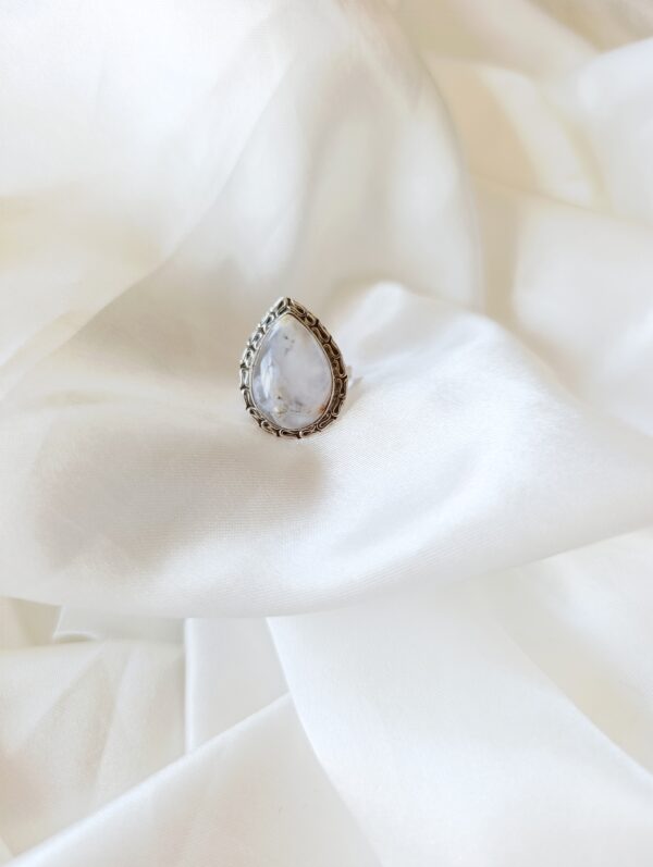 Anillo plata Ópalo dentrítico "LÁGRIMA JUNO" | Empatía