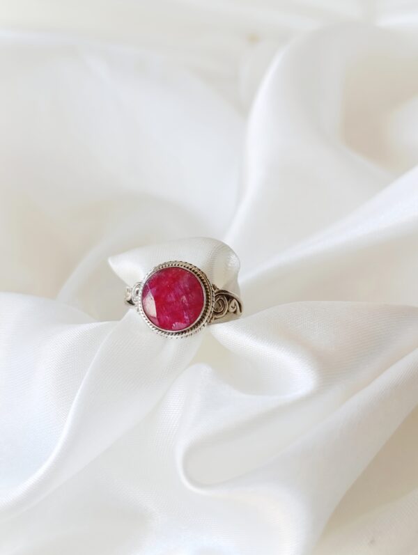 Anillo plata Rubí "AIDON" | Pasión